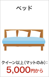 ベッド/クイーン以上（マットのみ）：5,000円