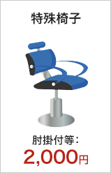 特殊椅子/肘掛付等：2,000円