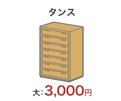 熊本で不用品回収・遺品整理 タンス大 3,000円